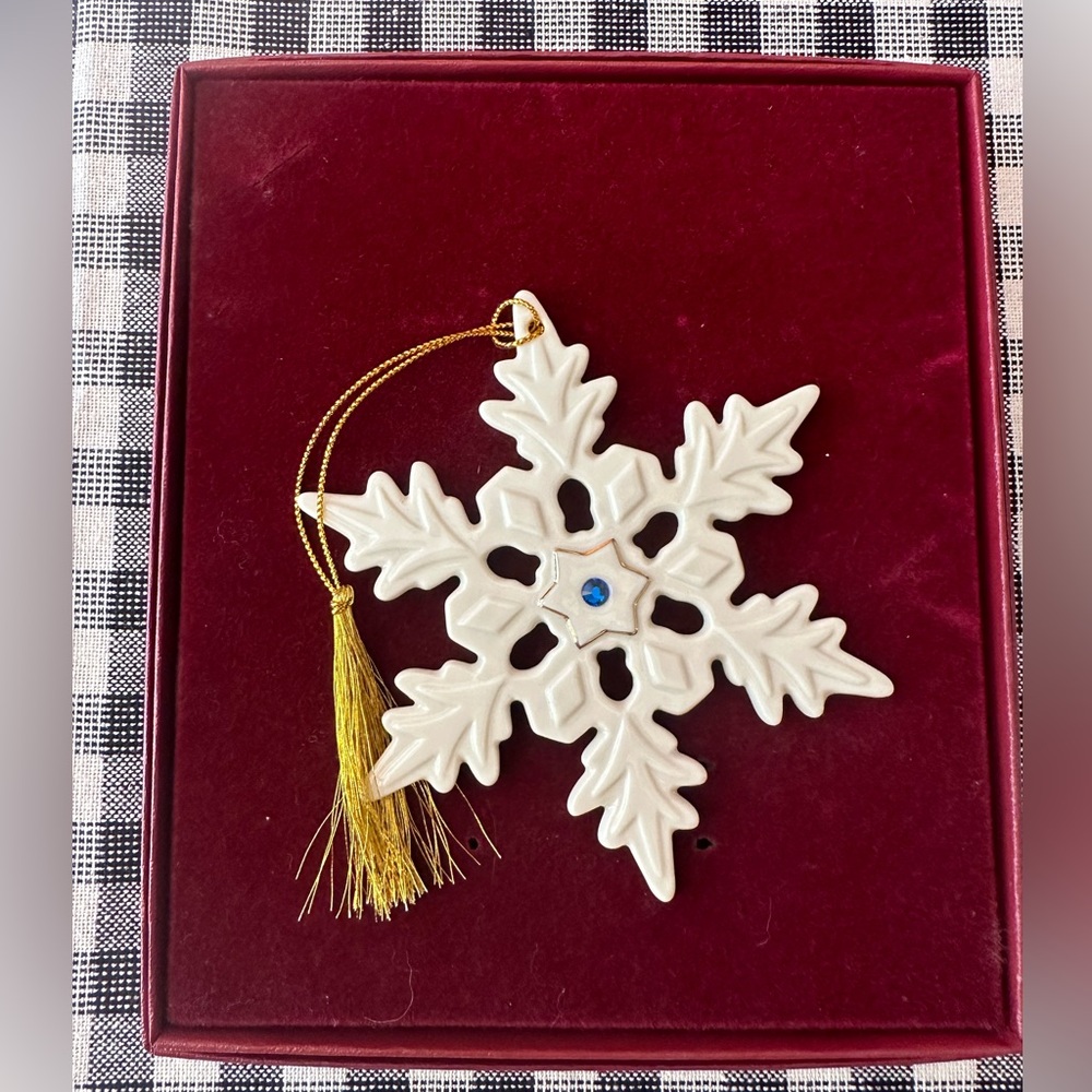 Vintage Lenox Jeweled Snowflake Christmas Ornament